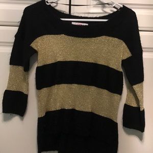 Candie's Black and Gold Sweater