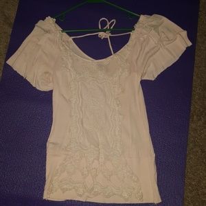 Light pink cute lace top
