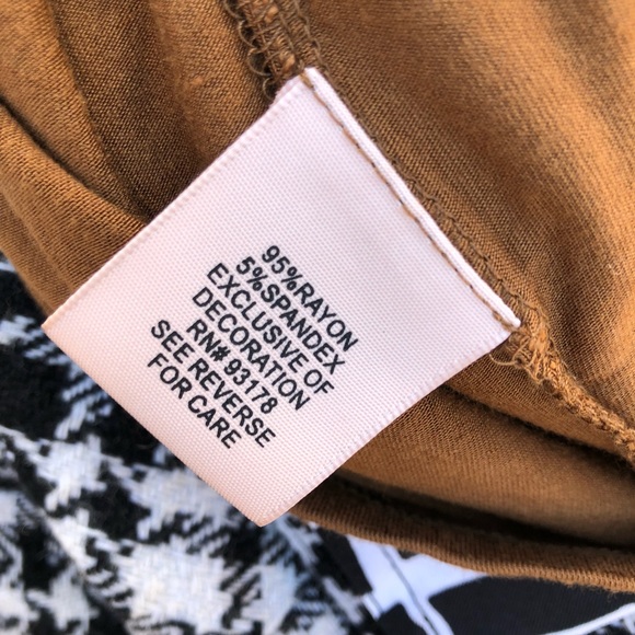 Philosophy Brown Leather Trim Dolman Blouse - Picture 5 of 5