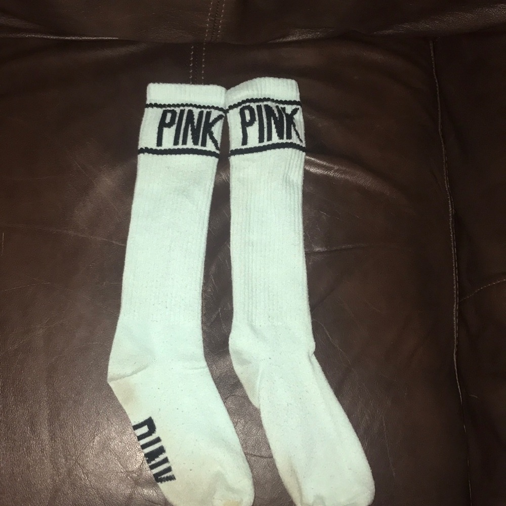 Victoria Secrets Pink long mint green socks