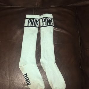 Victoria Secrets Pink long mint green socks