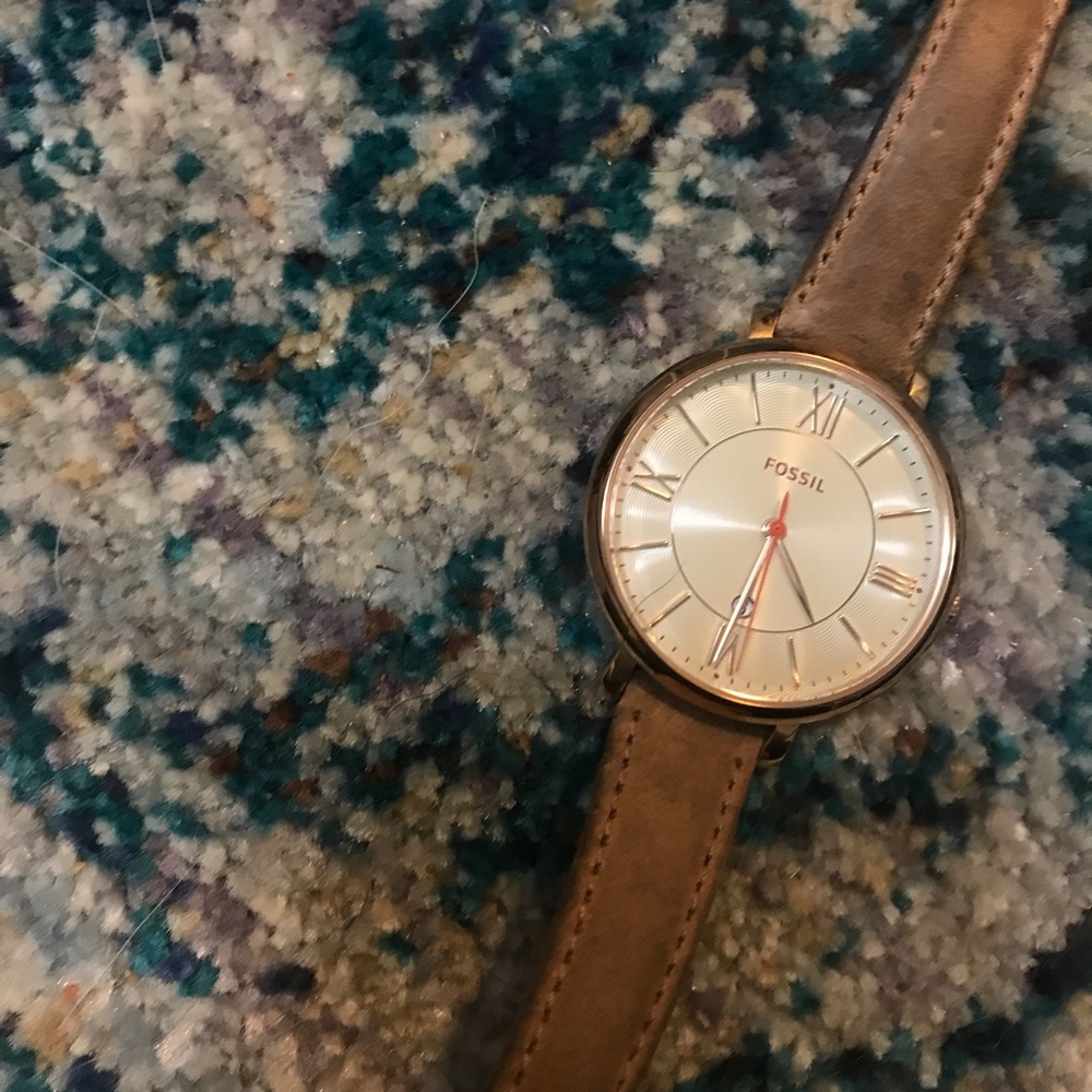 Fossil Leather Watch, Buckle