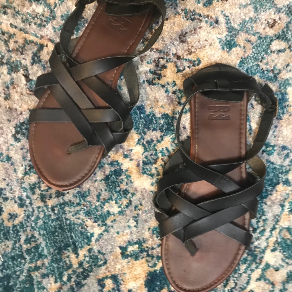 Billabong Strappy Sandals, Buckle.
