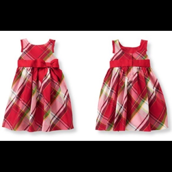 Janie and Jack Beautiful Silk Christmas Dress - Picture 1 of 7