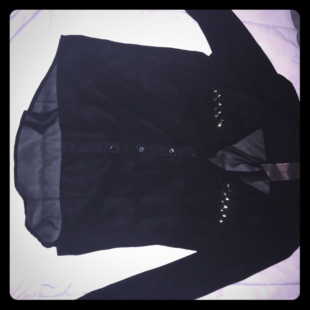 Sheer long sleeve shirt