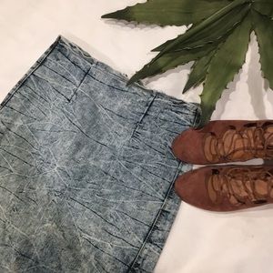 Washed out Jean Skirt