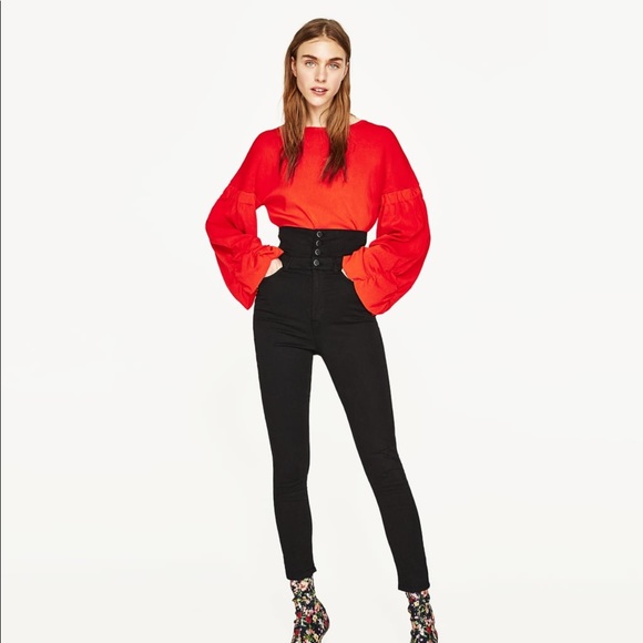Zara Denim - Zara High Waisted Button Up Jeans