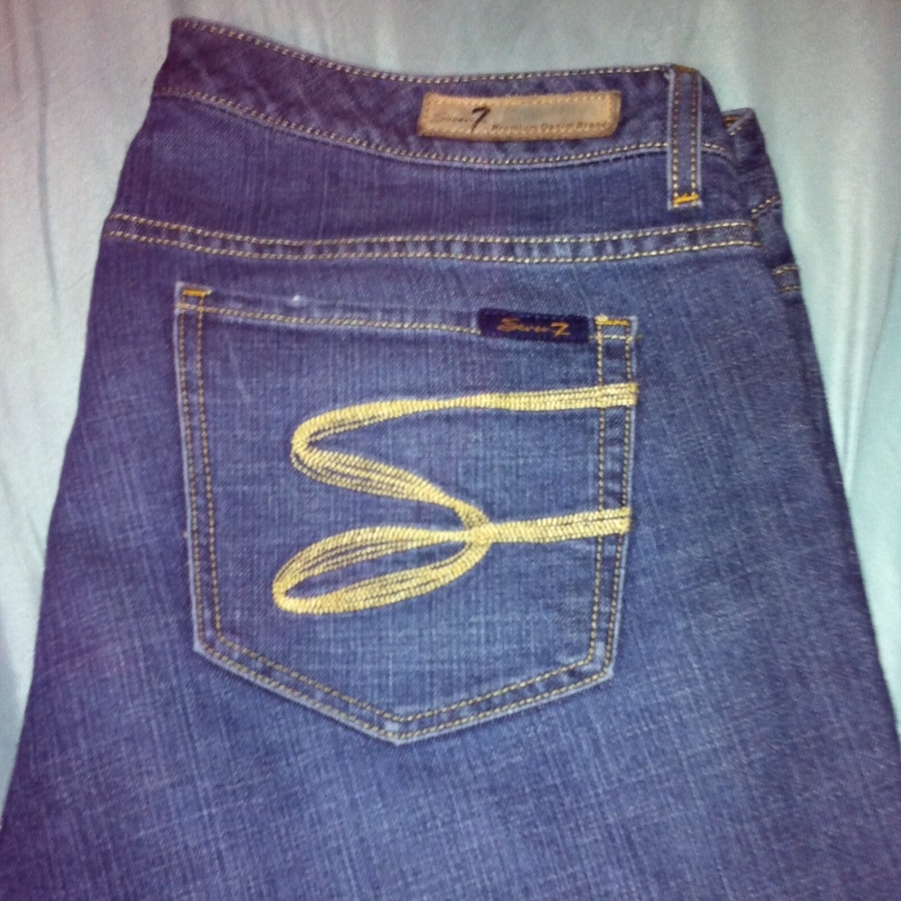 Seven7 size 20 womens flare jeans medium wash