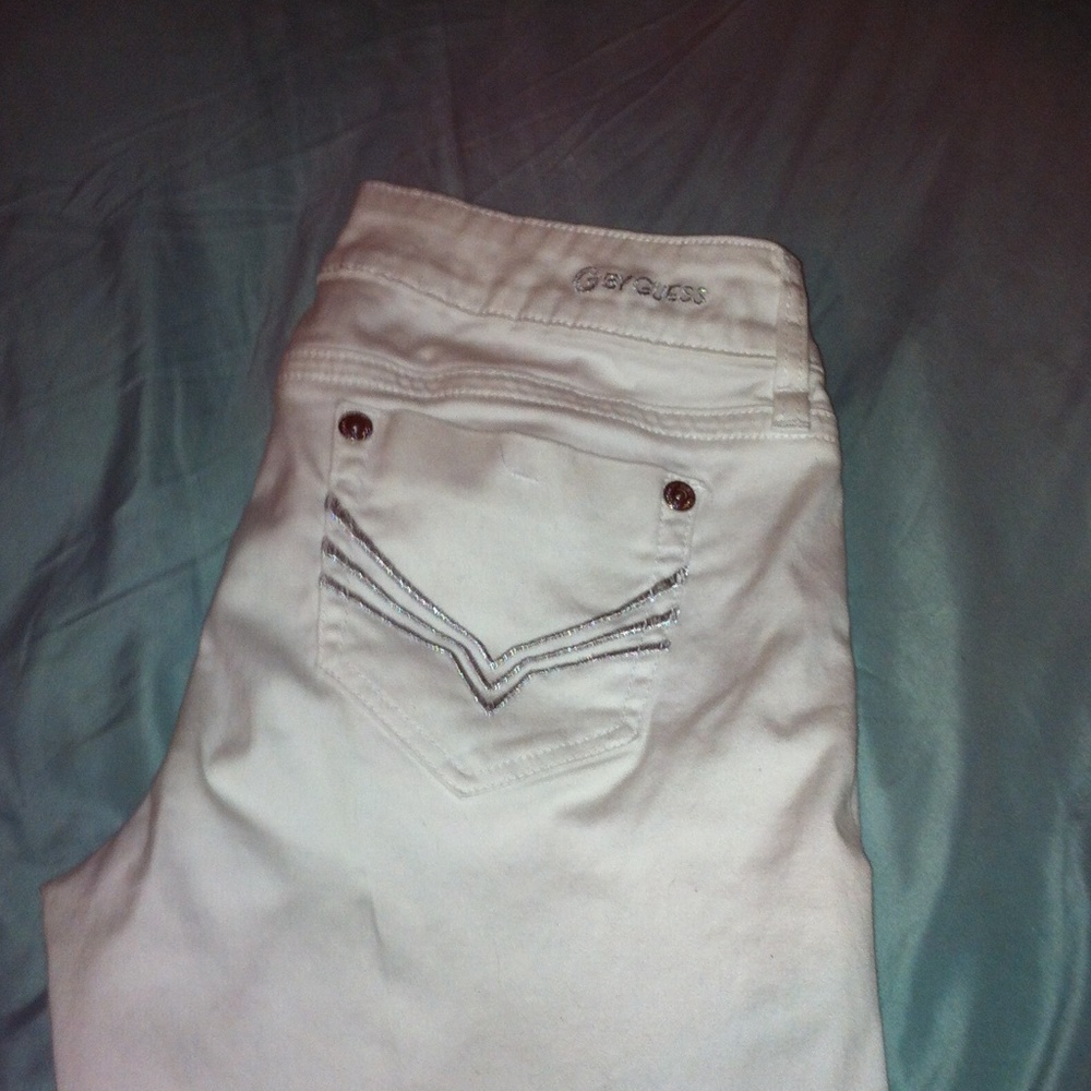 G by Guess size 28,  super skinny white jeans