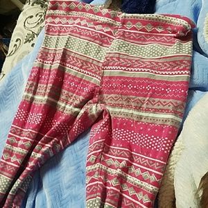 Pink and grey leggings