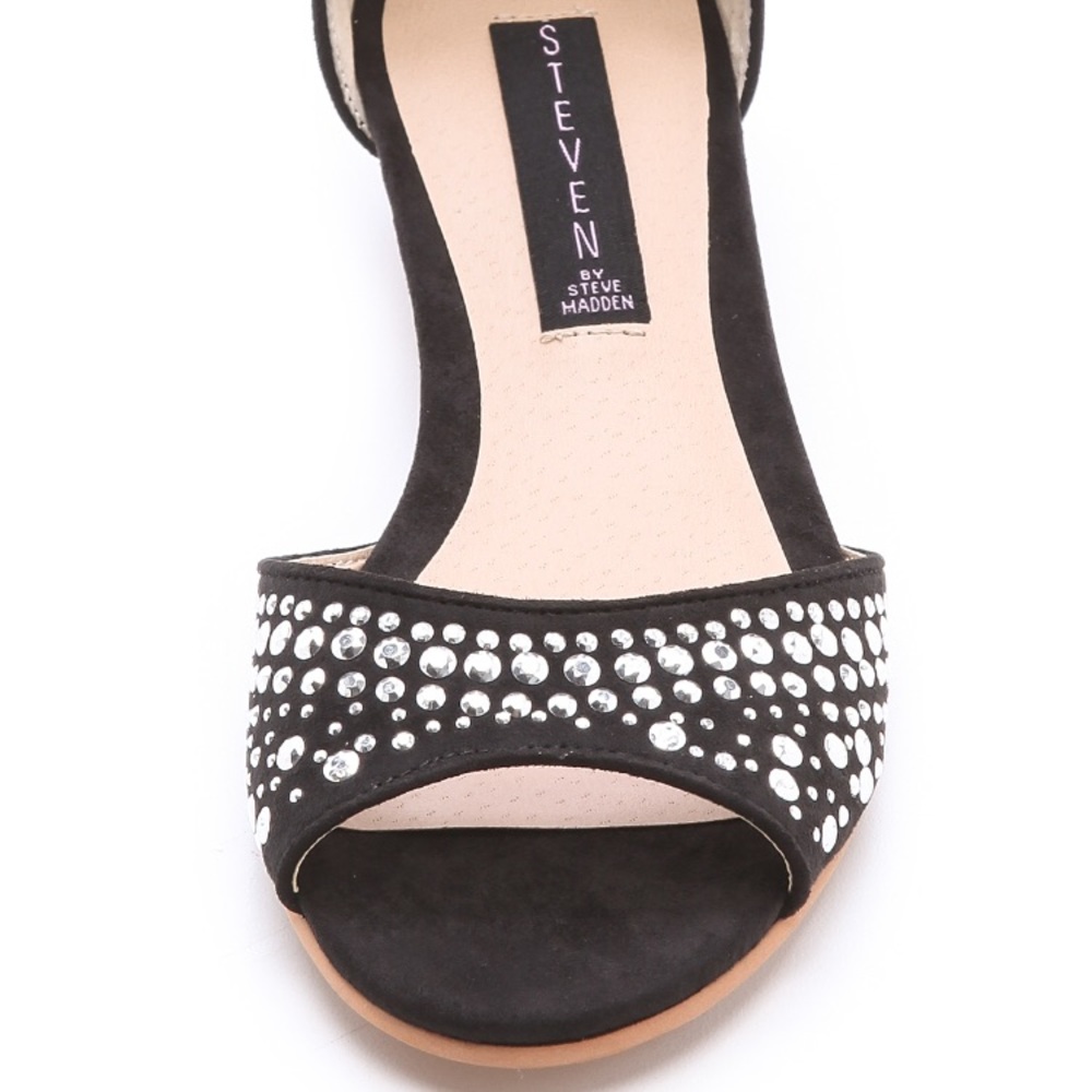 Black Tippsy silver studded sandals - Picture 3 of 8