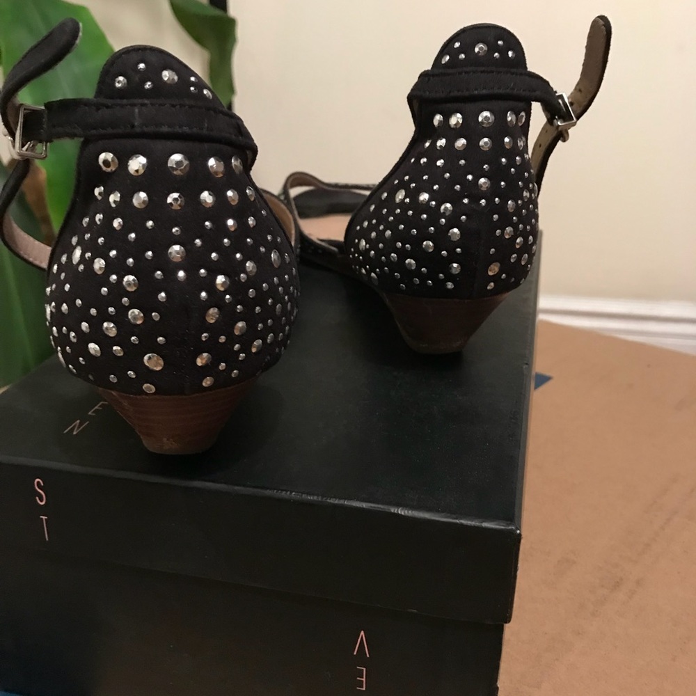 Black Tippsy silver studded sandals - Picture 5 of 8