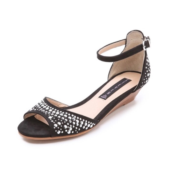 Black Tippsy silver studded sandals - Picture 1 of 8