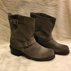 Vintage Shoe Company Grey Suede Boots