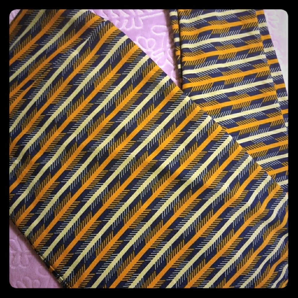 LuLaRoe Grey, Blue & Orange Striped Leggings