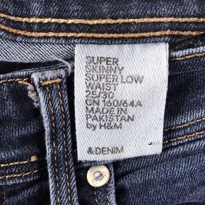 H&M Low-Rise Dark Skinny Jeans