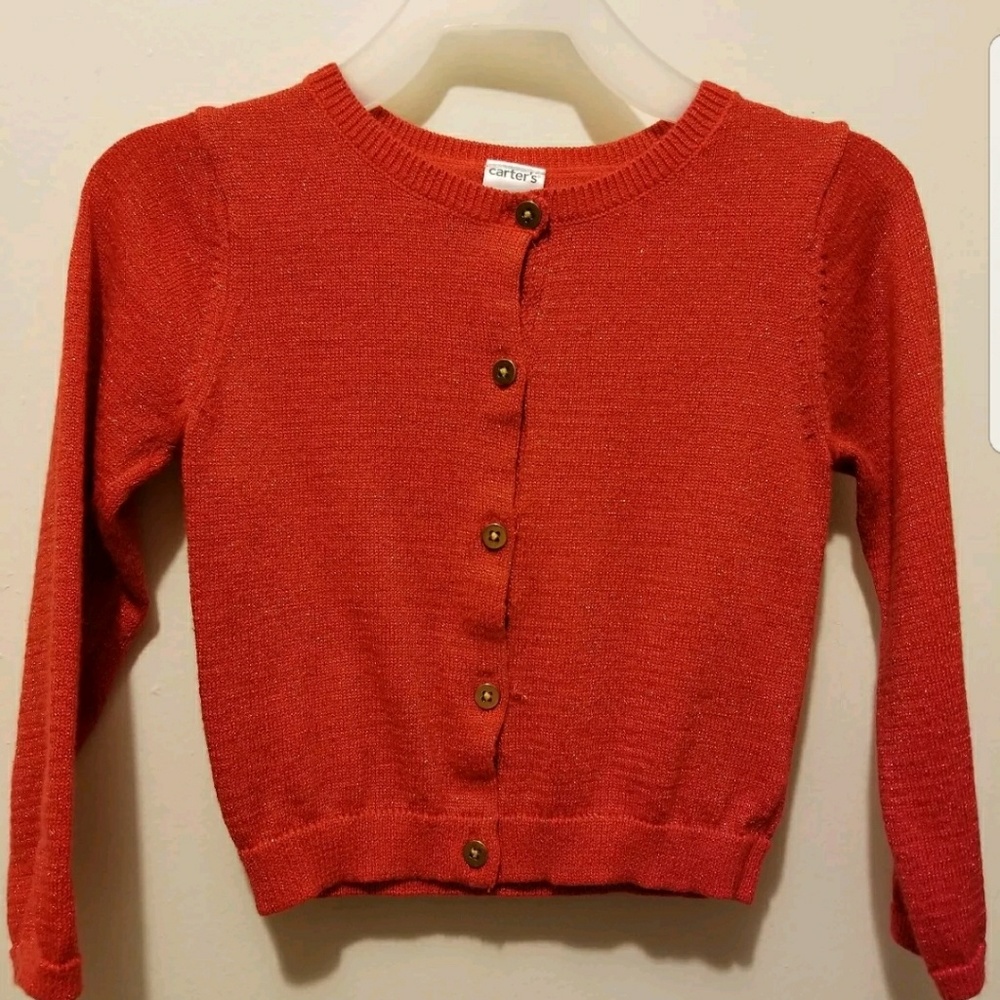 Carter's Sparkly Red Cartigan 24M