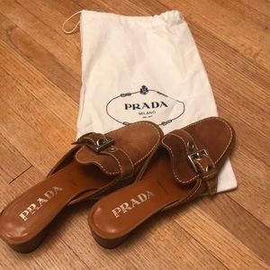Prada leather mules