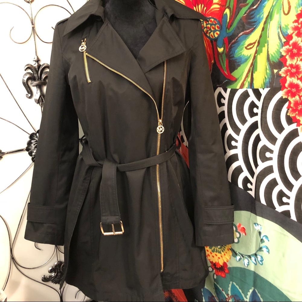 NWOT Michael Kors Black Trench Coat