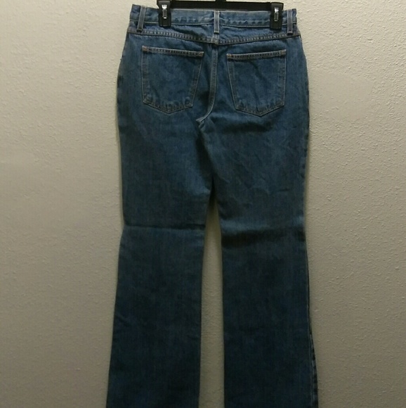 #036👉🏼Bell Bottom Blue Jeans With American Flag Left Leg - Picture 2 of 6