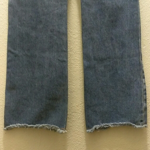 #036👉🏼Bell Bottom Blue Jeans With American Flag Left Leg - Picture 4 of 6