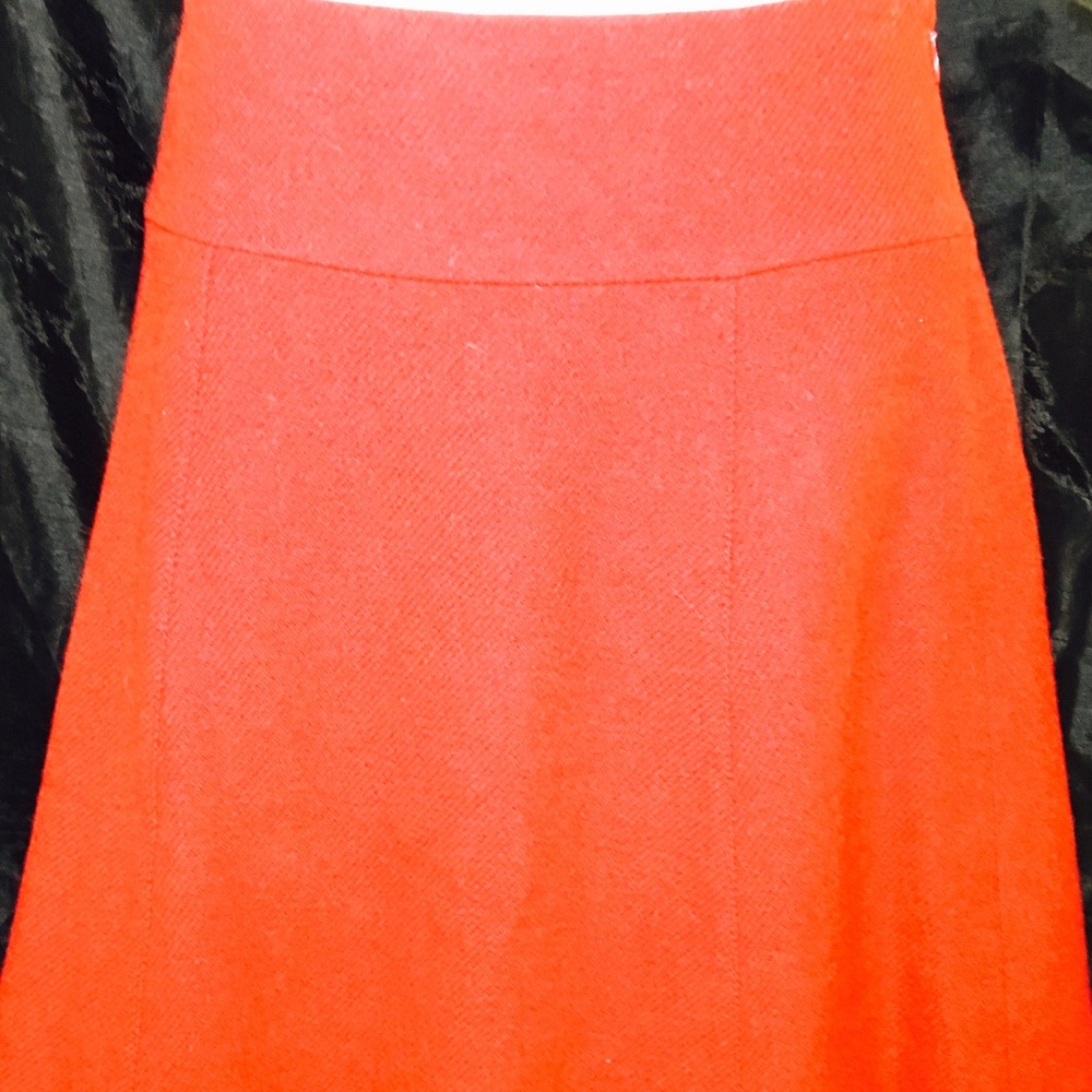 J. Crew Red Wool Skirt