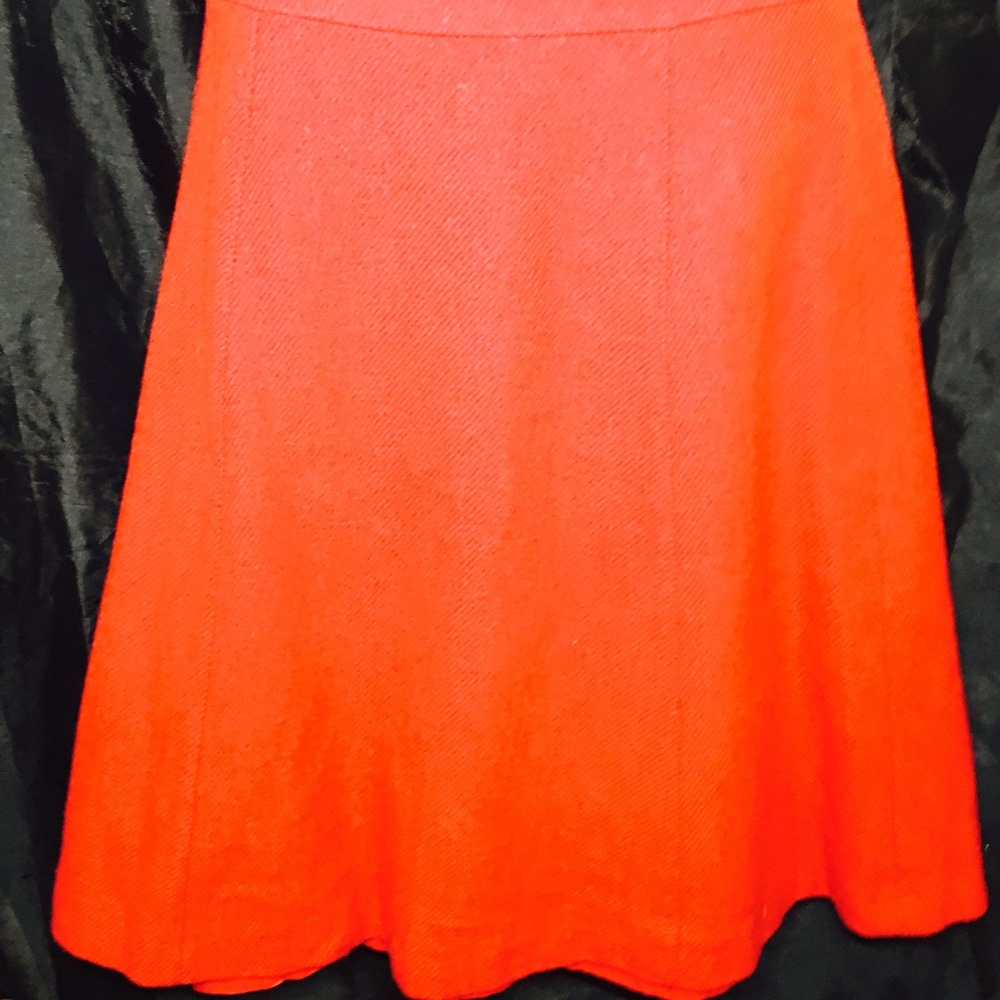 J. Crew Red Wool Skirt - Picture 4 of 4