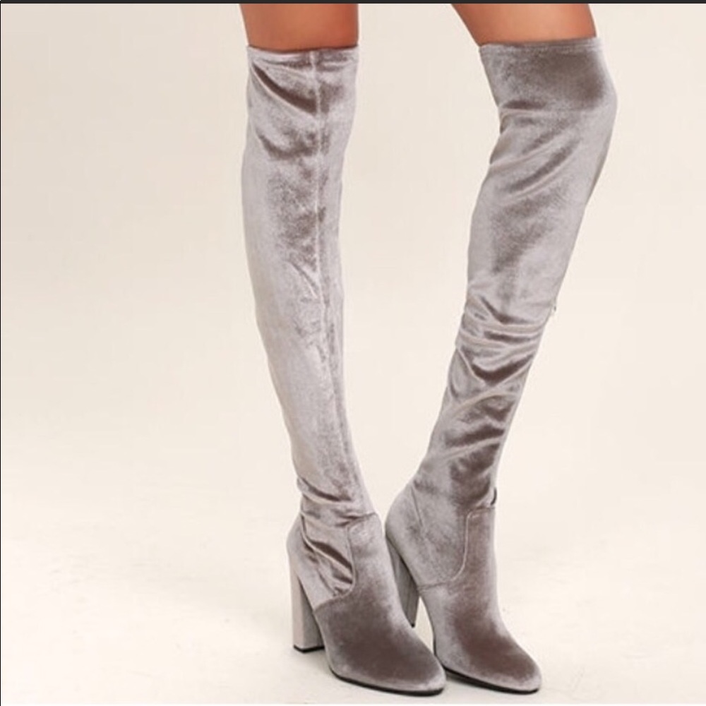 Steve Madden Emotion V Velvet boots.
