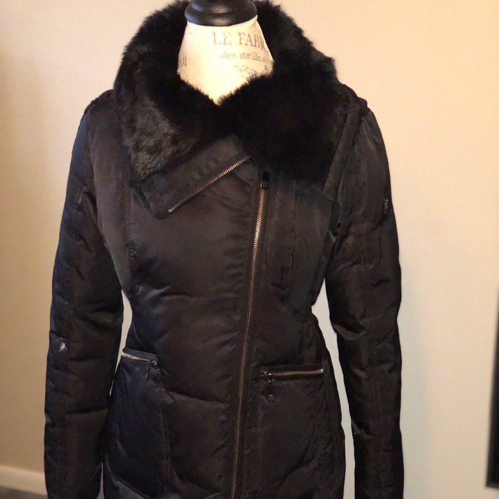 Vince Camuto Down Jacket with real fur collar