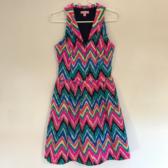 Lilly Pulitzer Chevron Dress - Picture 1 of 6