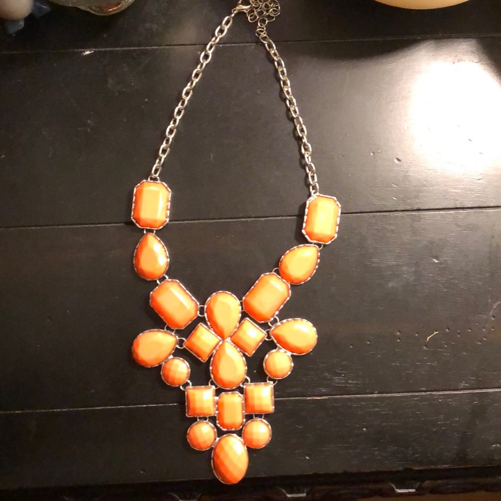 Statement Piece Orange Necklace - image 1
