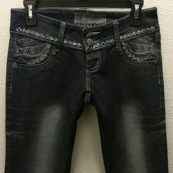 #027👉🏼🚨ALREADY GONE🚨Blackish Blue Faded Skinny Jeans For Woman/Teen - Picture 2 of 5