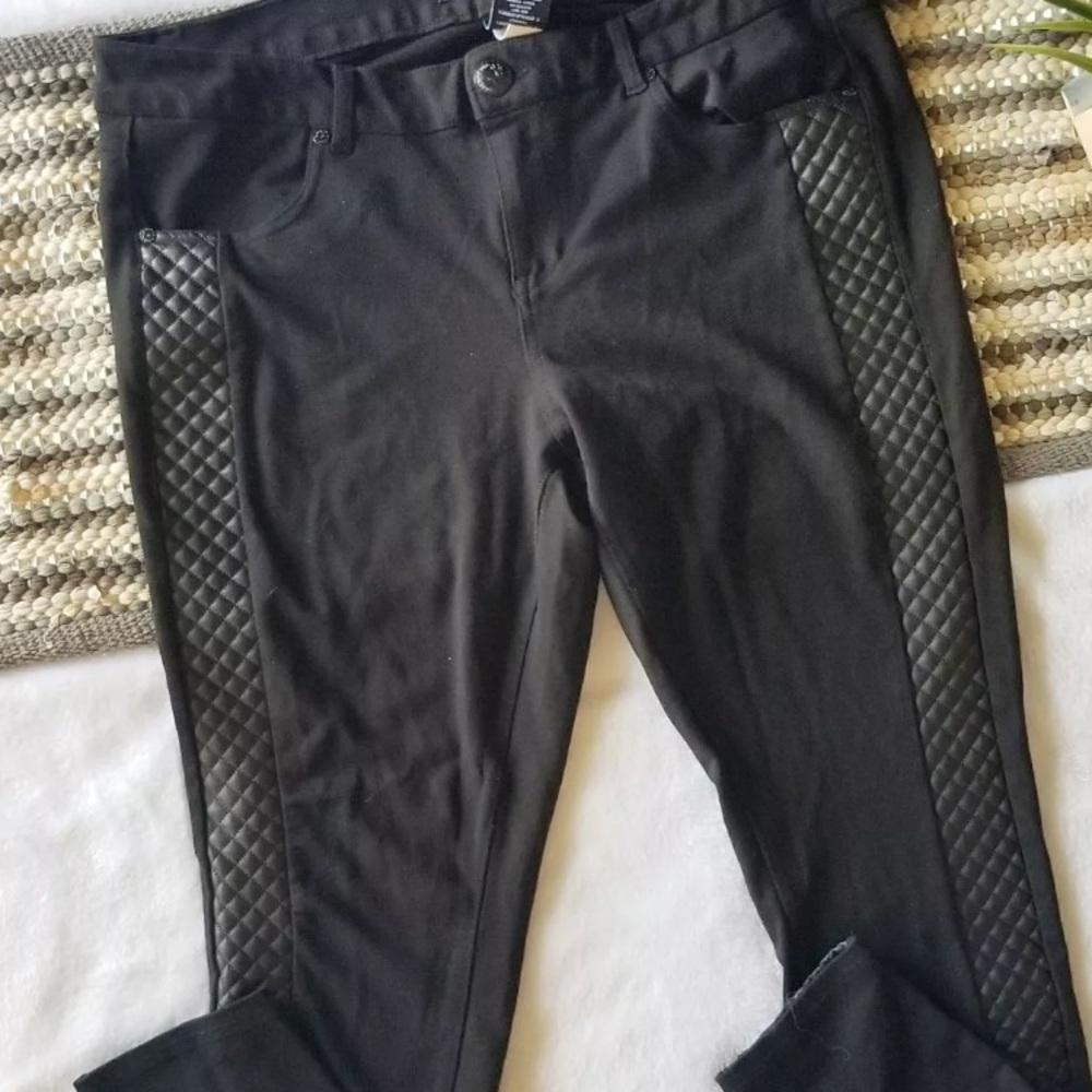 Torrid size 16 legging leather panel