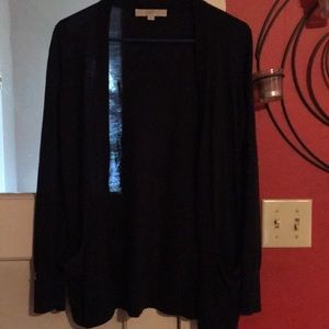 Loft large navy cardigan