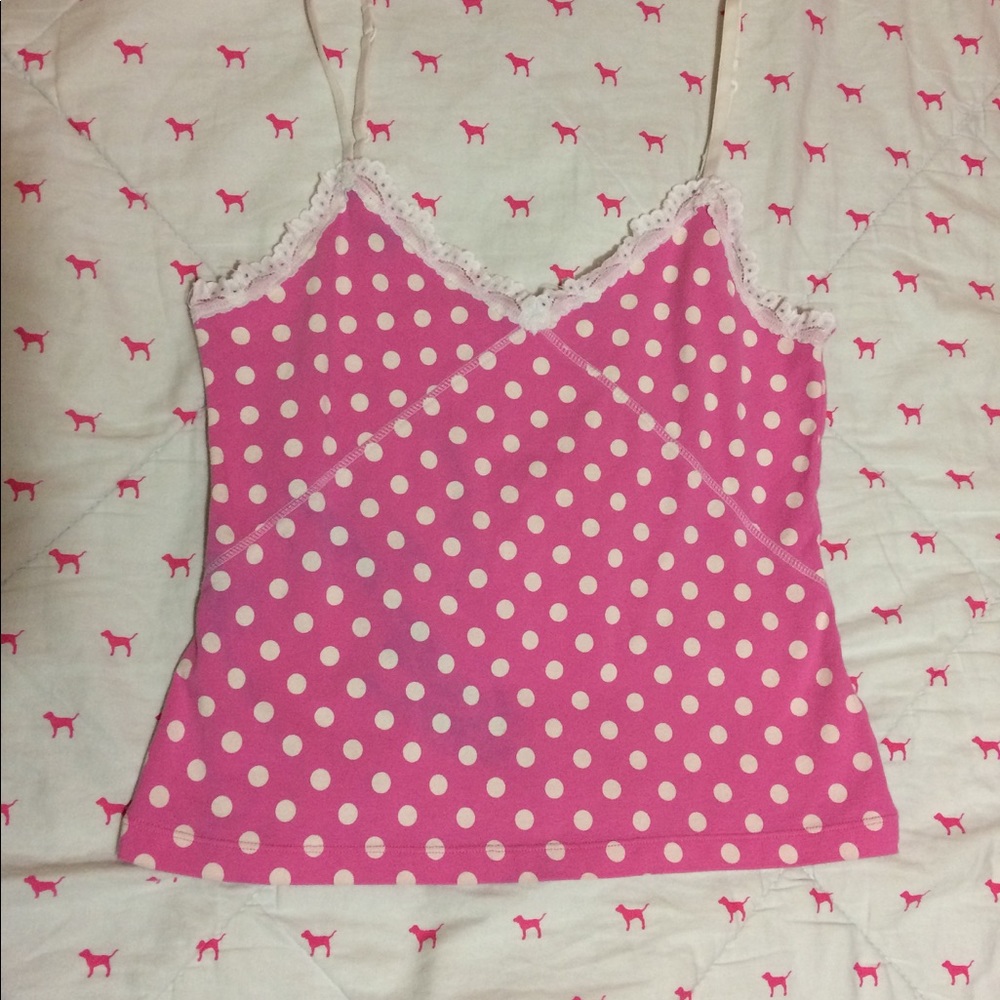 🎀 Victoria's Secret PINK polka dotted camisole 🎀