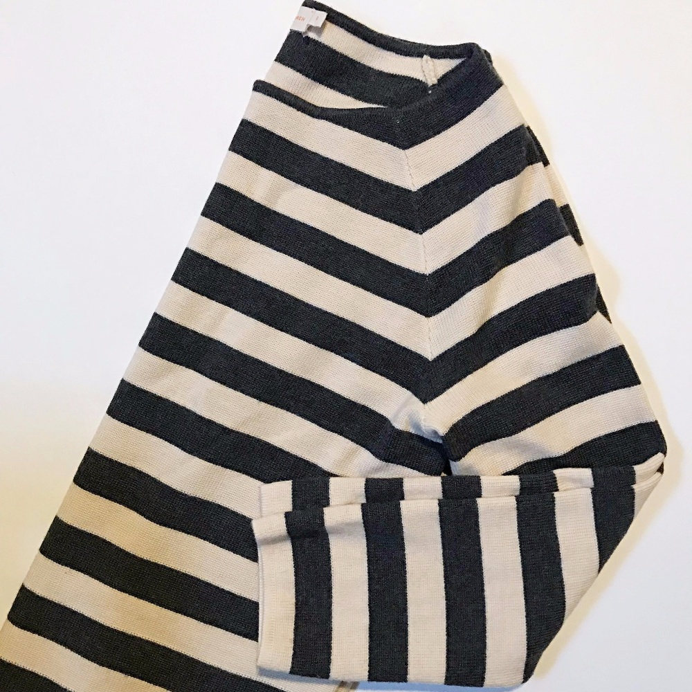 Tory Burch 3/4 Sleeve Striped Sweater