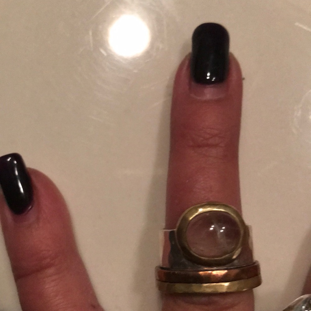 Silpada ring, copper and sterling silver