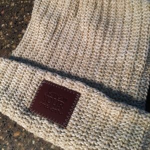 Love Your Melon cuffed beanie, cream-color