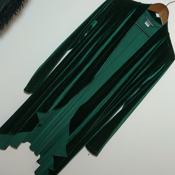 green velvet cardigan