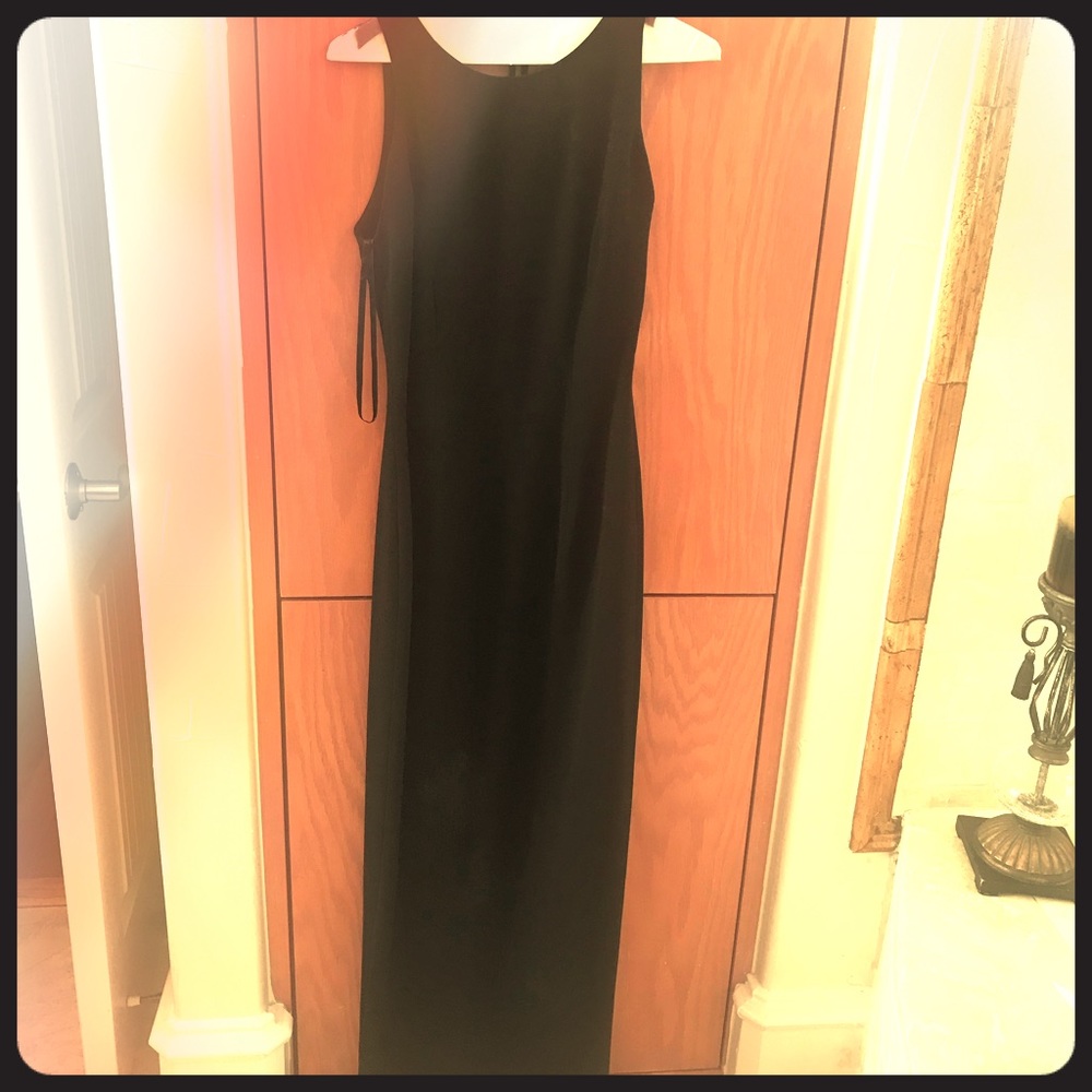 Long black evening dress