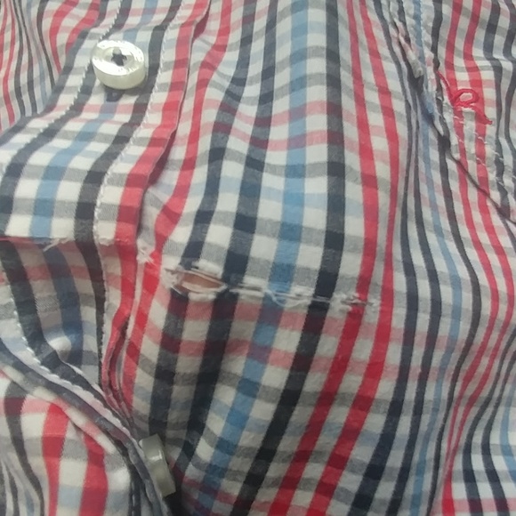 Rocawear plaid shirt & Jo's Bank silk tie - Picture 8 of 8