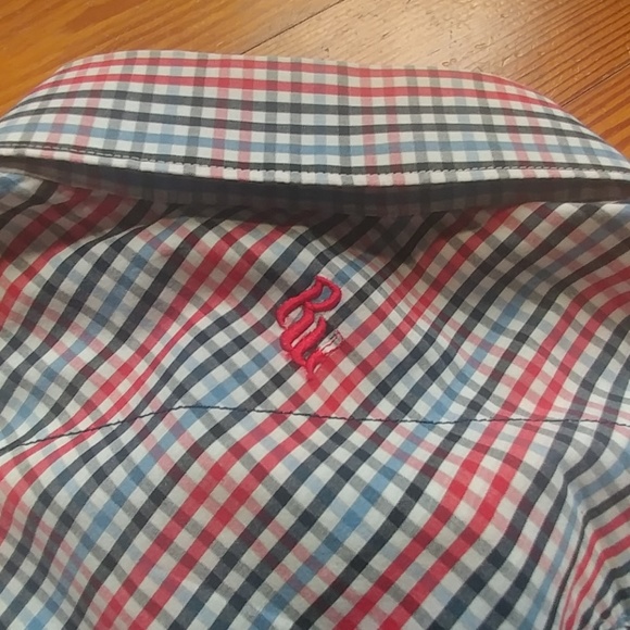 Rocawear plaid shirt & Jo's Bank silk tie - Picture 3 of 8