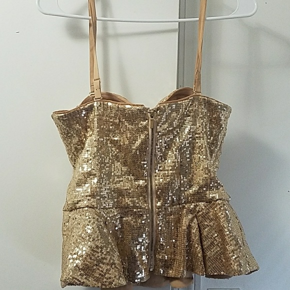 Bebe gold sequence top - Picture 4 of 8