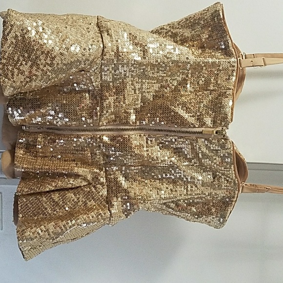Bebe gold sequence top - Picture 5 of 8