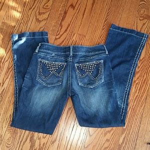 Wrangler western studded boot cut jeans size 9/10