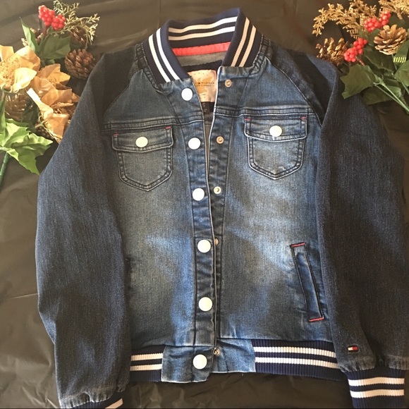 🆕 🎀 Tommy Hilfiger Girl’s Blue Jean Jacket - Picture 3 of 8