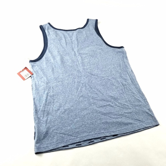 Men's Tank Top Blue Large Bear Print Shirt Mossimo - Picture 2 of 7