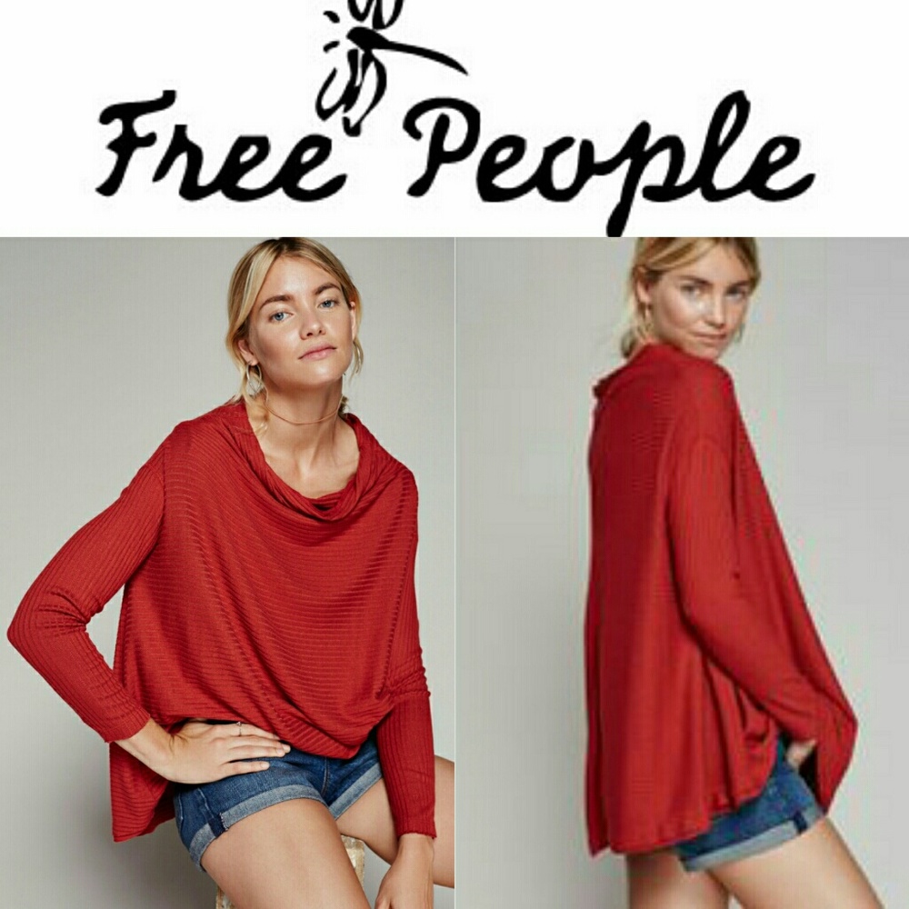 Free People Lovers Rib Split Back Thermal
