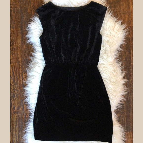 Theory Dresses & Skirts - Theory Arena Mysterious black velvet mini dress