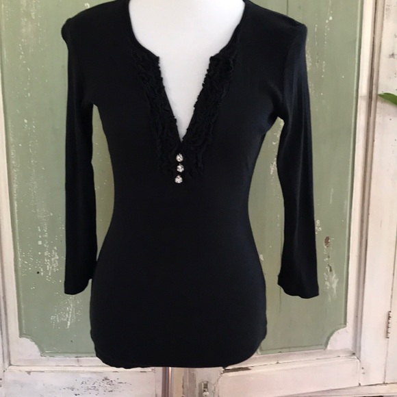 Charlotte size medium black ribbed longsleeve - Picture 1 of 7
